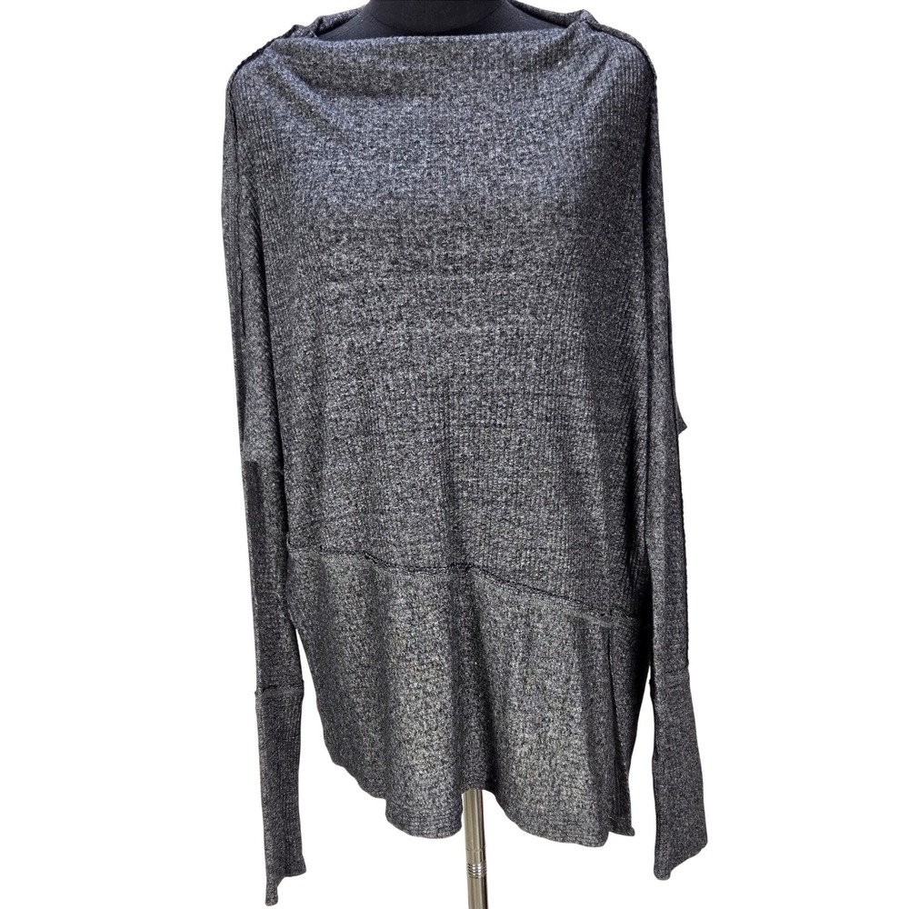 Women's Free People Small Londontown Oversize Ribbed Dolman Boat Neck Top